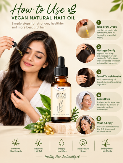 100% Vegan Natural Hair Oil